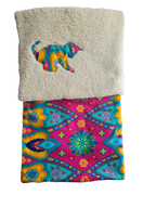 Z Tiny Blanket sherpa blanket "Baby Awakening - Fuchsia"