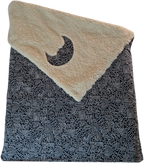 [B2C] - Mini throw blanket for home decor - PLAIN model with 1 to 3 appliqués - Size L [ZTBL-MP1A]