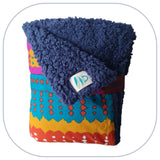 Z Plaid - Mini plaid home déco - Modèle PLAIN 1 à 3 appliqués - Taille L [ZTBL-MP1B]