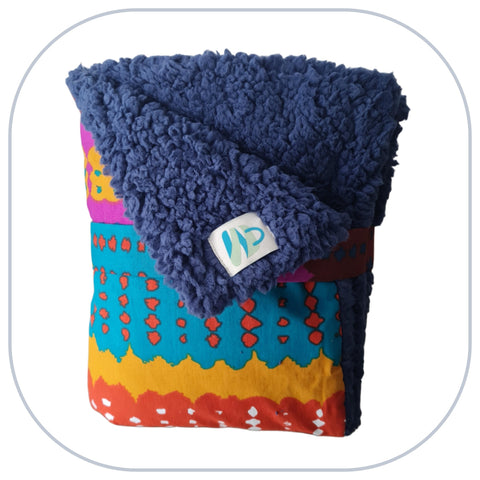 Z Plaid - Mini plaid home déco - Modèle PLAIN 1 à 3 appliqués - Taille L [ZTBL-MP1B]