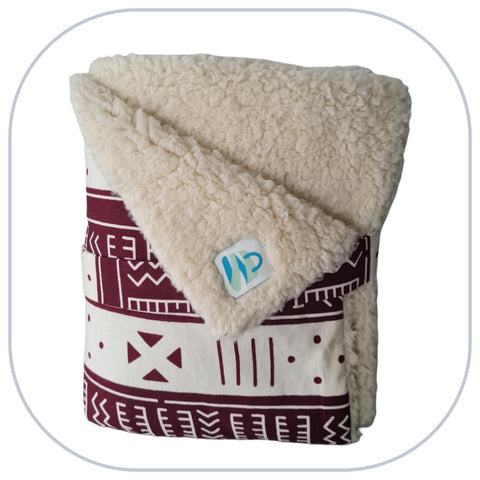 Z Plaid - Mini plaid home déco - Modèle PLAIN 1 à 3 appliqués - Taille L [ZTBL-MP1E]