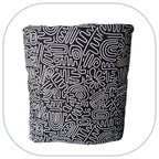 [B2C] - Mini throw blanket for home decor - PLAIN model with 1 to 3 appliqués - Size L [ZTBL-MP1A]