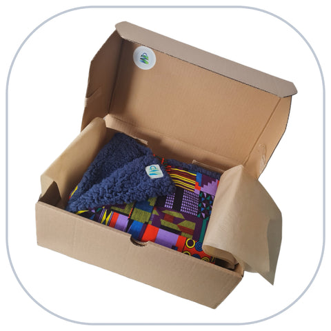 Z Plaid BOX- Mini plaid home déco - Modèle PLAIN 1 à 3 appliqués - Taille L [ZTBL-MP1L]