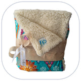 [B2C] Mini couverture plaid home déco - Modèle PLAIN 1 à 3 appliqués - Taille L [ZTBL-MP1K]