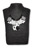 Bijoux artisanal impression digitale - Modèle "Black&White" [FAN-COLC B2C ].