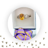 Bijoux - Bague argent rhodié et pierre fine - Modèle "ASTRE" [ B2C ].