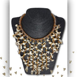 Bijoux artisanal en pierres fines - Modèle "Rivière de citrine" [R-COLC B2C ].