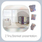 Z Tiny Sherpa Blanket for Baby/Children "Navy" [ZB-ZTBSR12-FREU B2C]